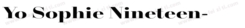 Yo Sophie Nineteen字体转换